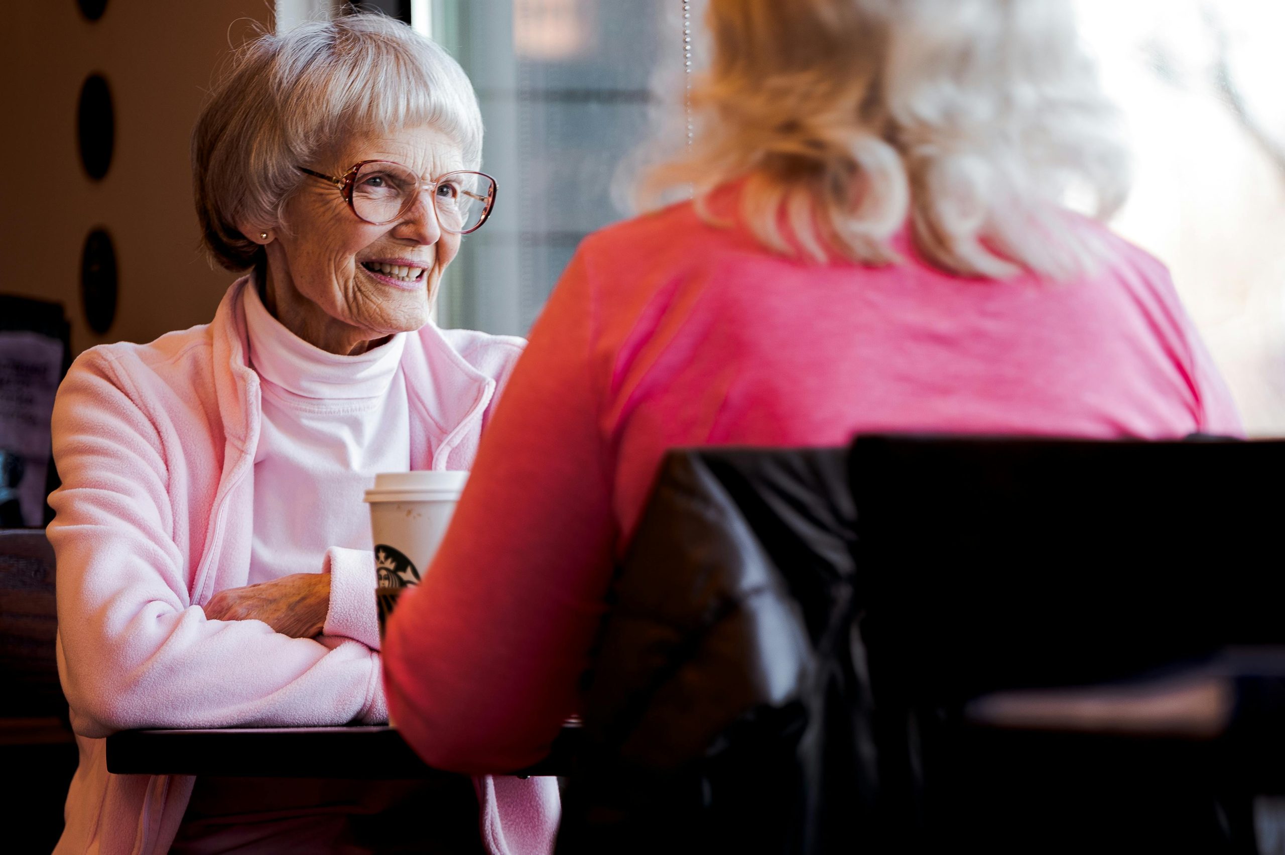senior in conversation
